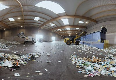 Paprec - Usine de recyclage - Une jolie idée - Agence de réalité virtuelle - Production de photo sphérique et de vidéo 360°
